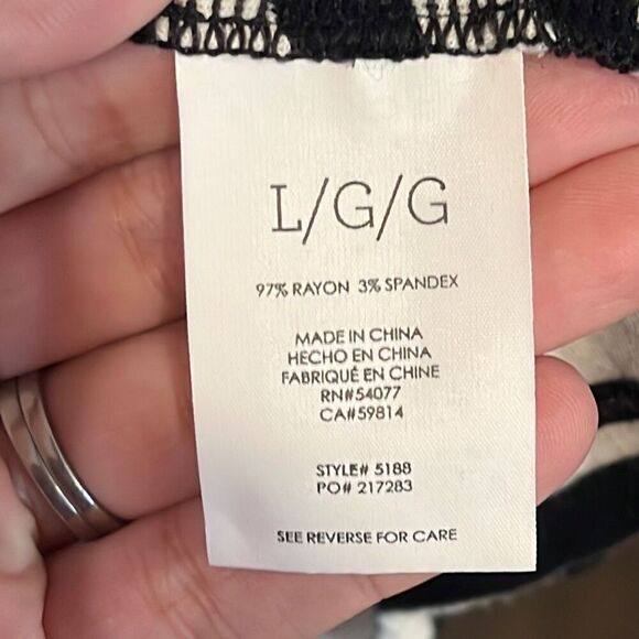 Cabi Bistro Black and White Striped Long Sleeve Top Large #5188 - Picture 5 of 5